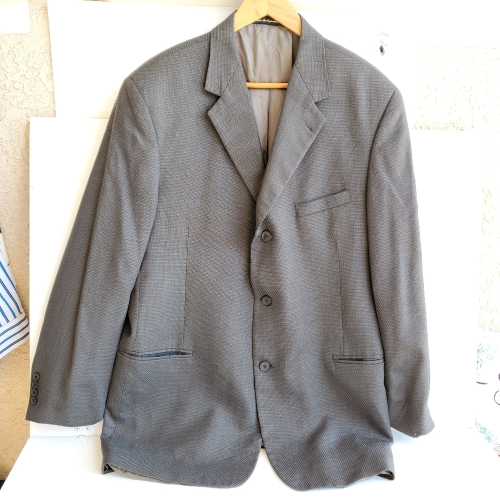 Macy's Men's Store Gray Jacket Blazer Sz 46L